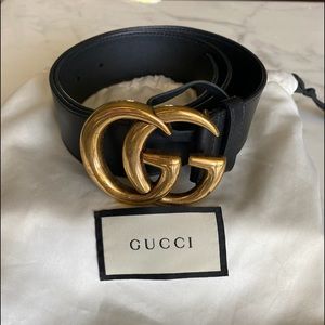 Gucci Black GG belt
